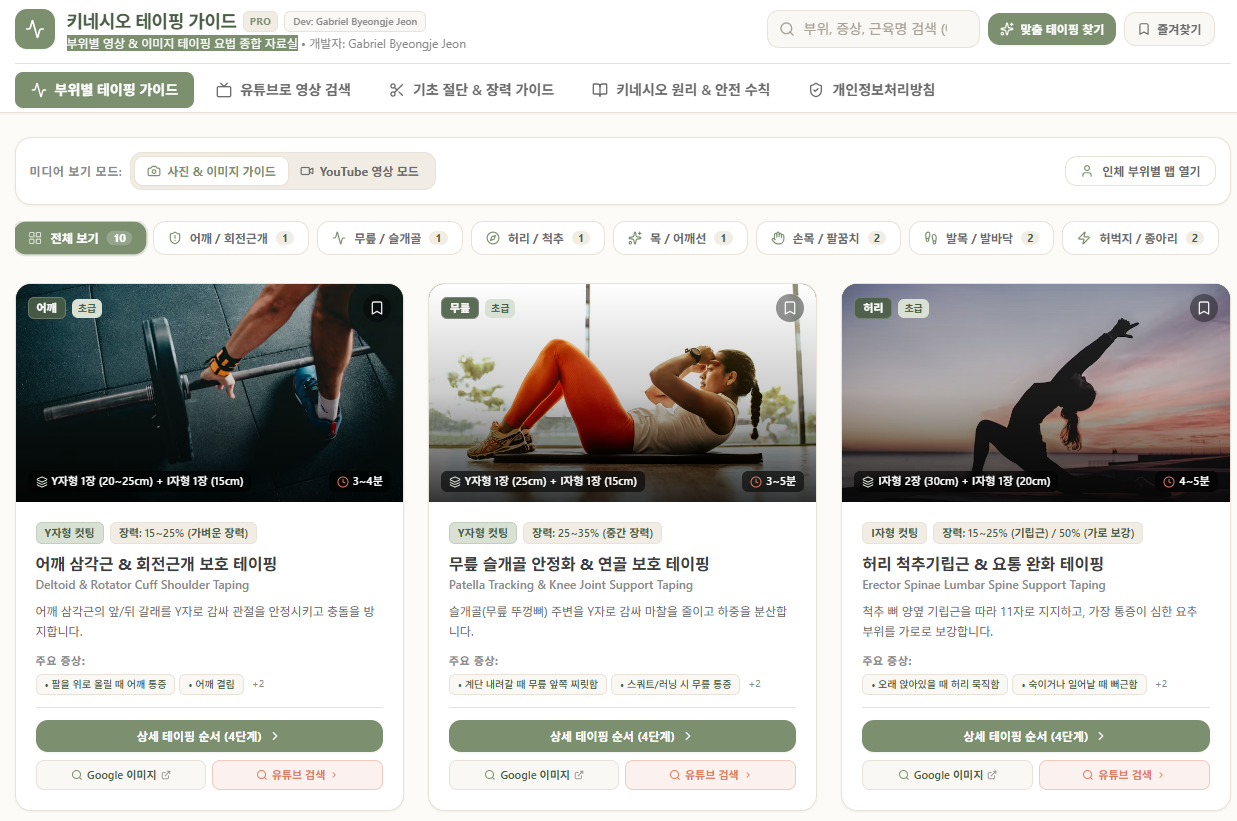 키네시오 테이핑 가이드