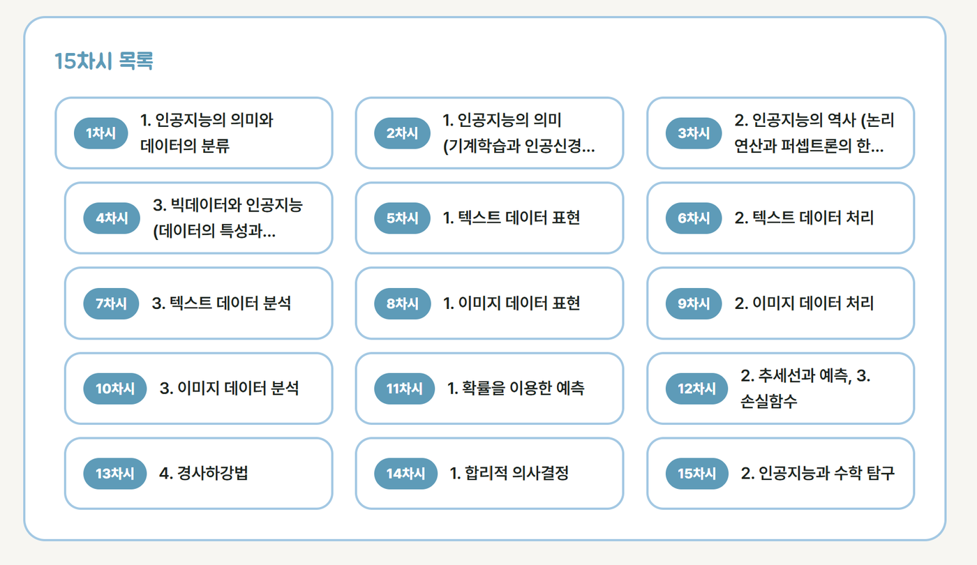 인공지능수학 라이브 학습지