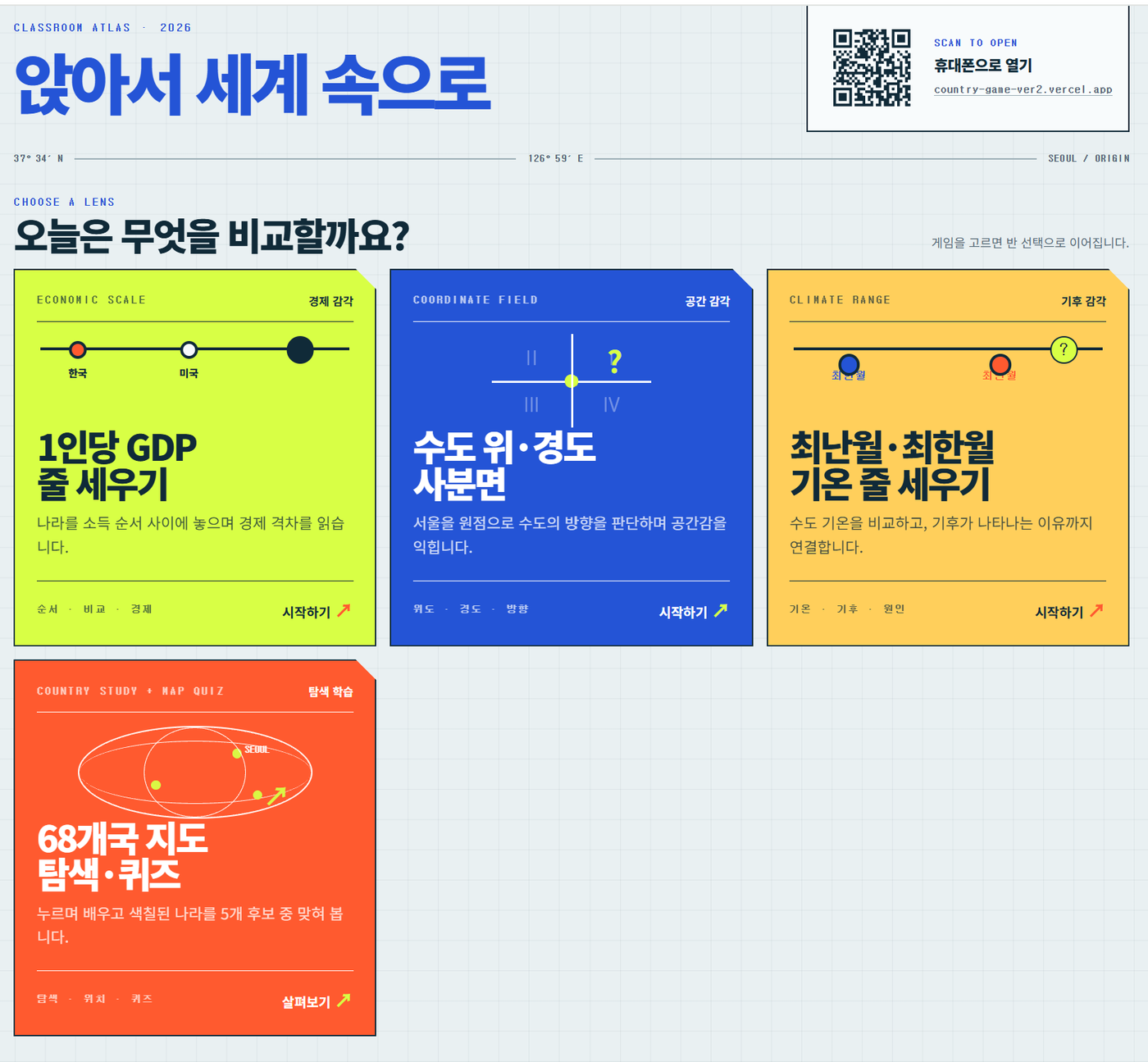 앉아서 세계 속으로 v2 : 지리 단원을 여는 간단 지리 퀴즈