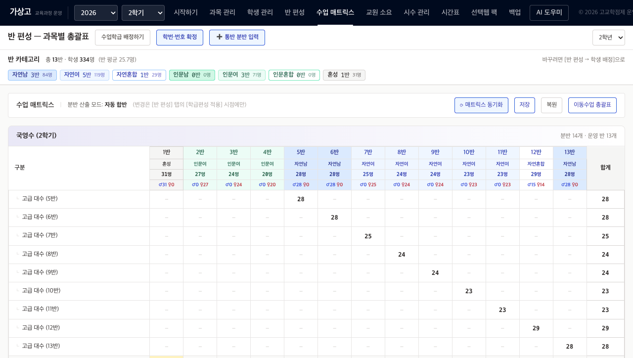 교육과정 설계 및 운영 시스템 (Hi-Curriculum) 미리보기