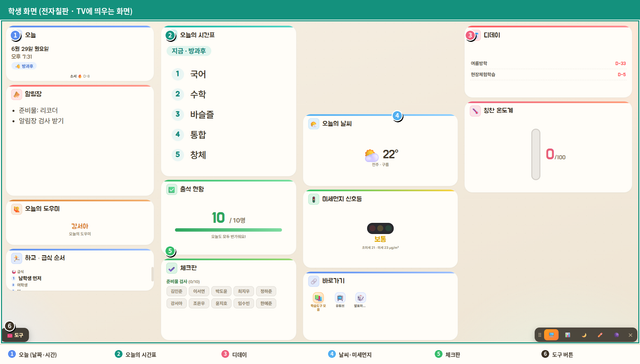 (초등)스마트 칠판(전자칠판) 올인원 대쉬보드